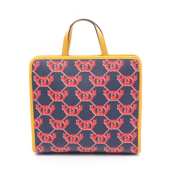 GUCCI Authentic Red Leather Tote Bag